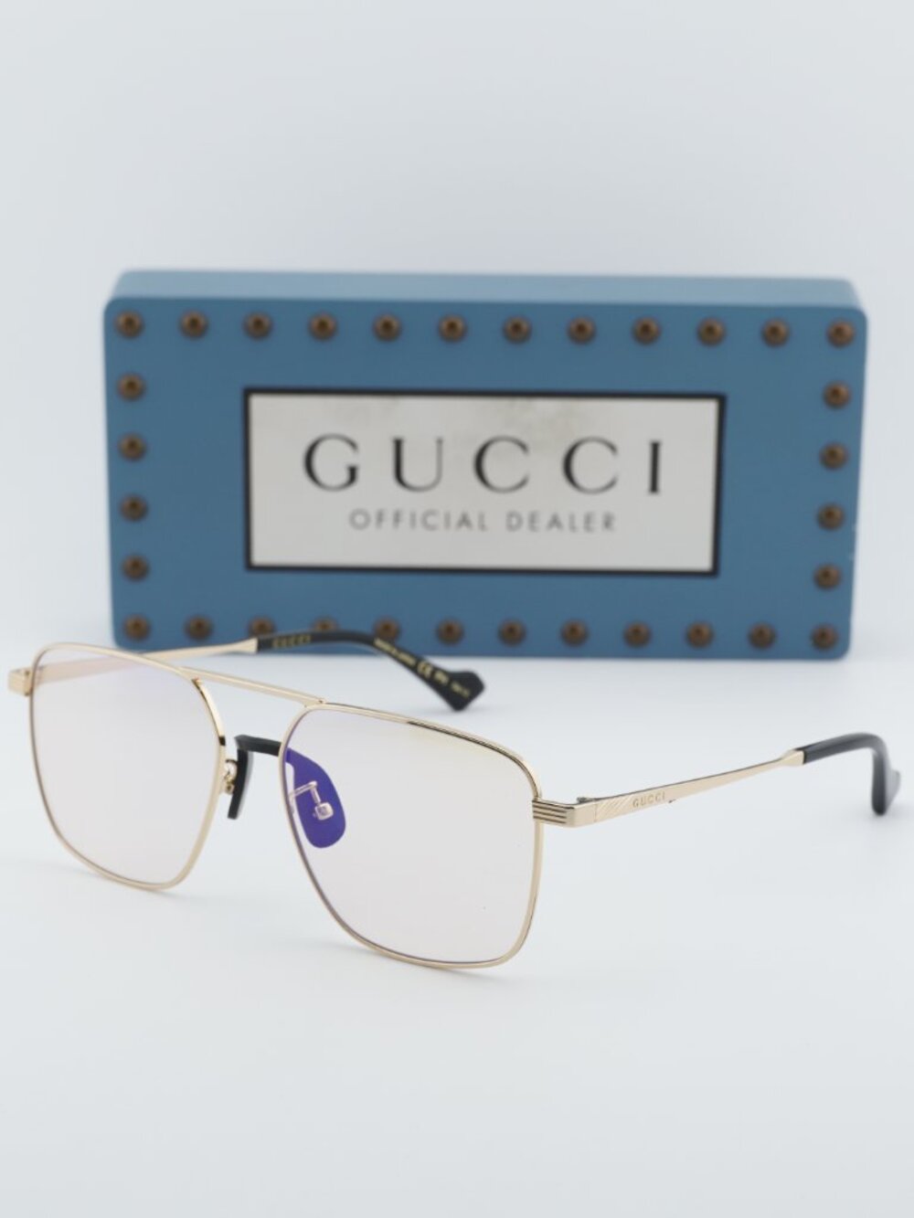 Gucci GG0743S 006 Men Aviator Sunglasses - Gold / Yellow Photochromic - Picture 7 of 11